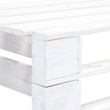 Banc d'angle palette de jardin bois blanc