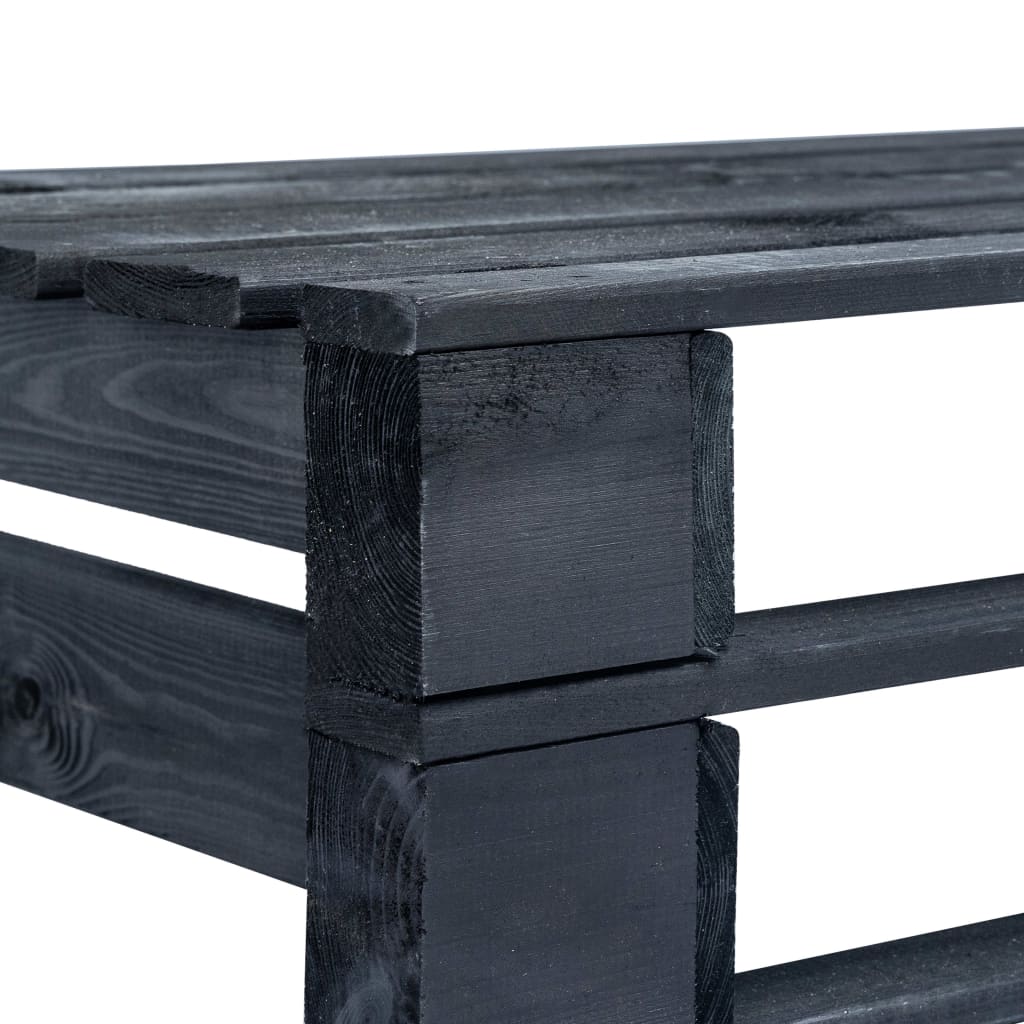 Banc palette de jardin Bois Noir