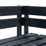 Banc d'angle palette de jardin bois noir