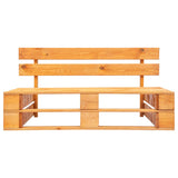 Banc palette de jardin bois marron miel