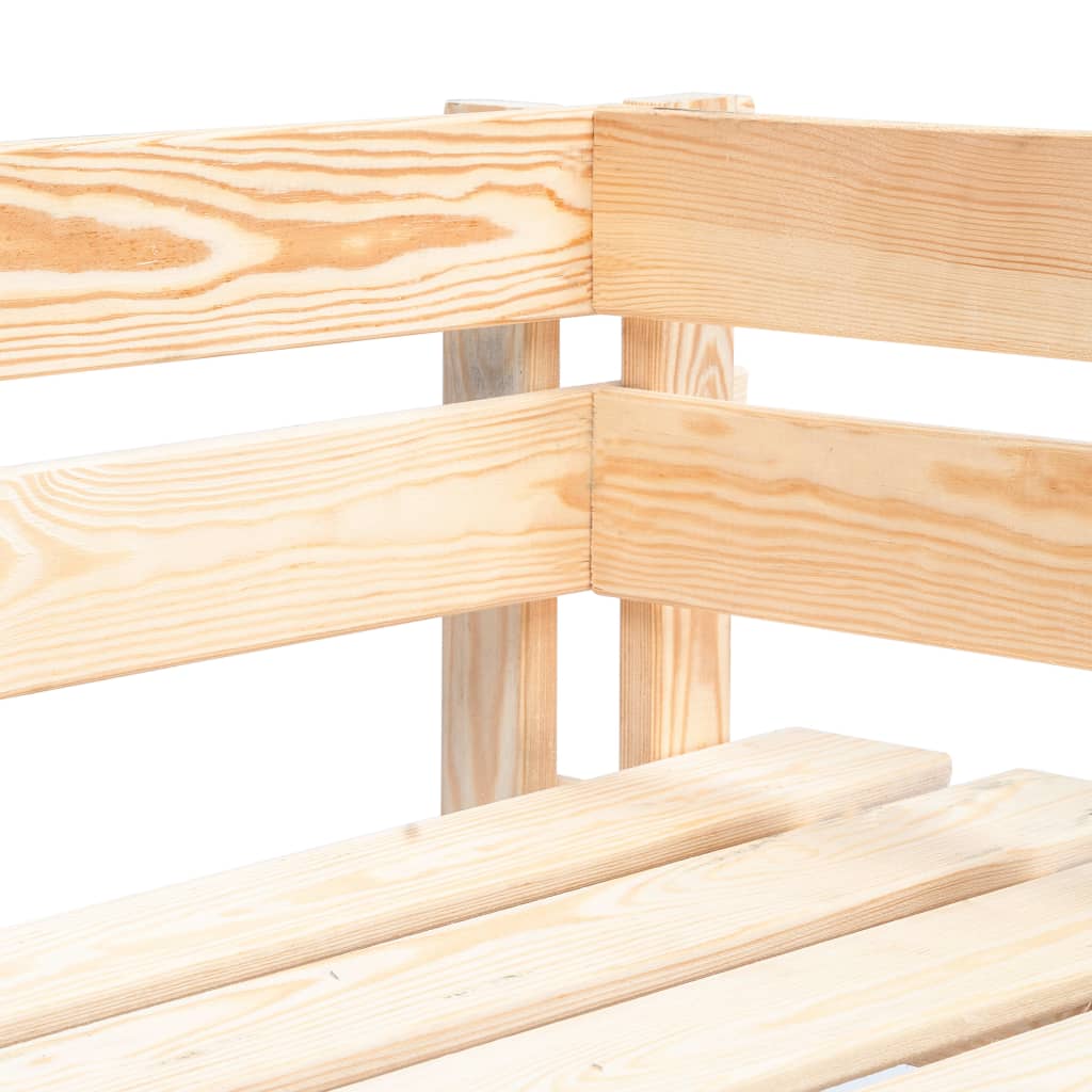 Banc d'angle palette de jardin bois