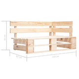 Banc d'angle palette de jardin bois