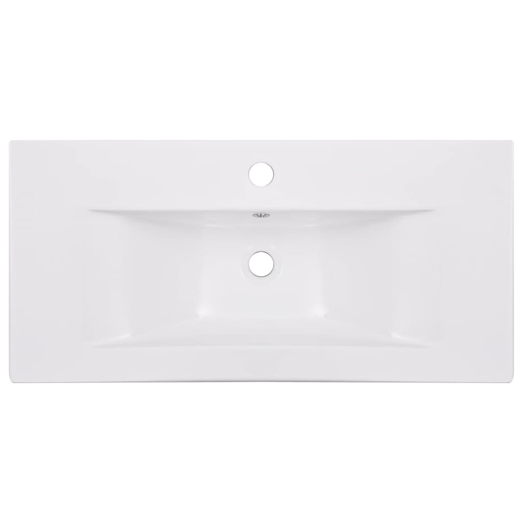 Lavabo encastré 81 x 39,5 x 18,5 cm Céramique Blanc