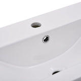 Lavabo encastré 81 x 39,5 x 18,5 cm Céramique Blanc