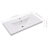 Lavabo encastré 81 x 39,5 x 18,5 cm Céramique Blanc