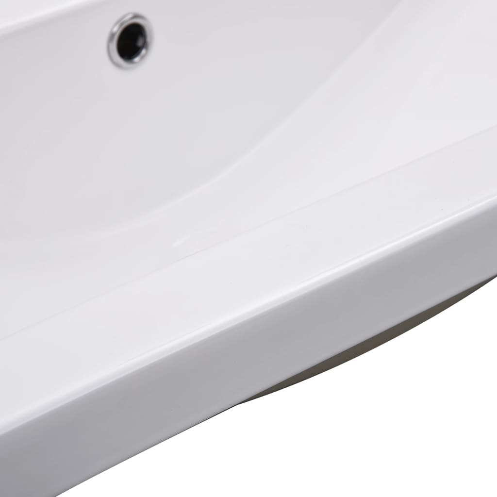 Lavabo encastré 91 x 39,5 x 18,5 cm Céramique Blanc