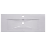 Lavabo encastré 101 x 39,5 x 18,5 cm Céramique Blanc