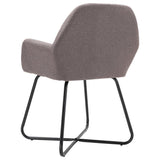 Chaises à manger lot de 6 taupe tissu