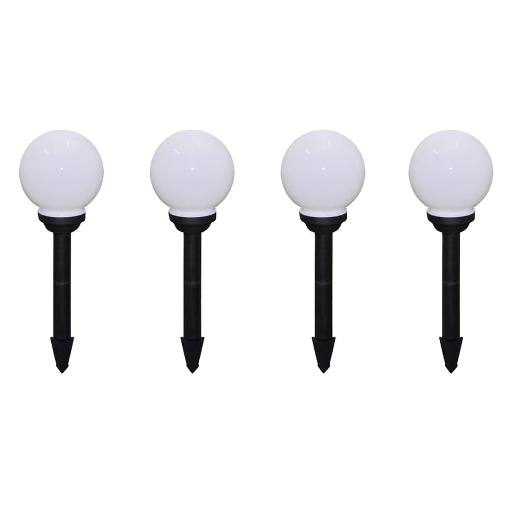 8 pcs Lampes d'allée d'extérieur à LED 15 cm et piquet au sol