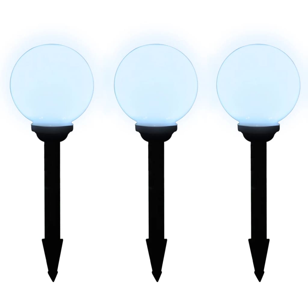 6 pcs Lampes d'allée d'extérieur à LED 20 cm et piquet au sol