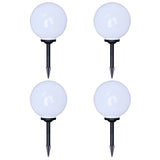 4 pcs Lampes d'allée d'extérieur à LED 30 cm et piquet au sol