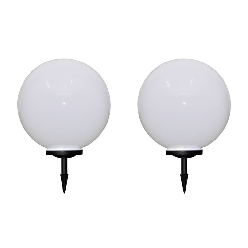 2 pcs Lampes d'allée d'extérieur à LED 50 cm et piquet au sol