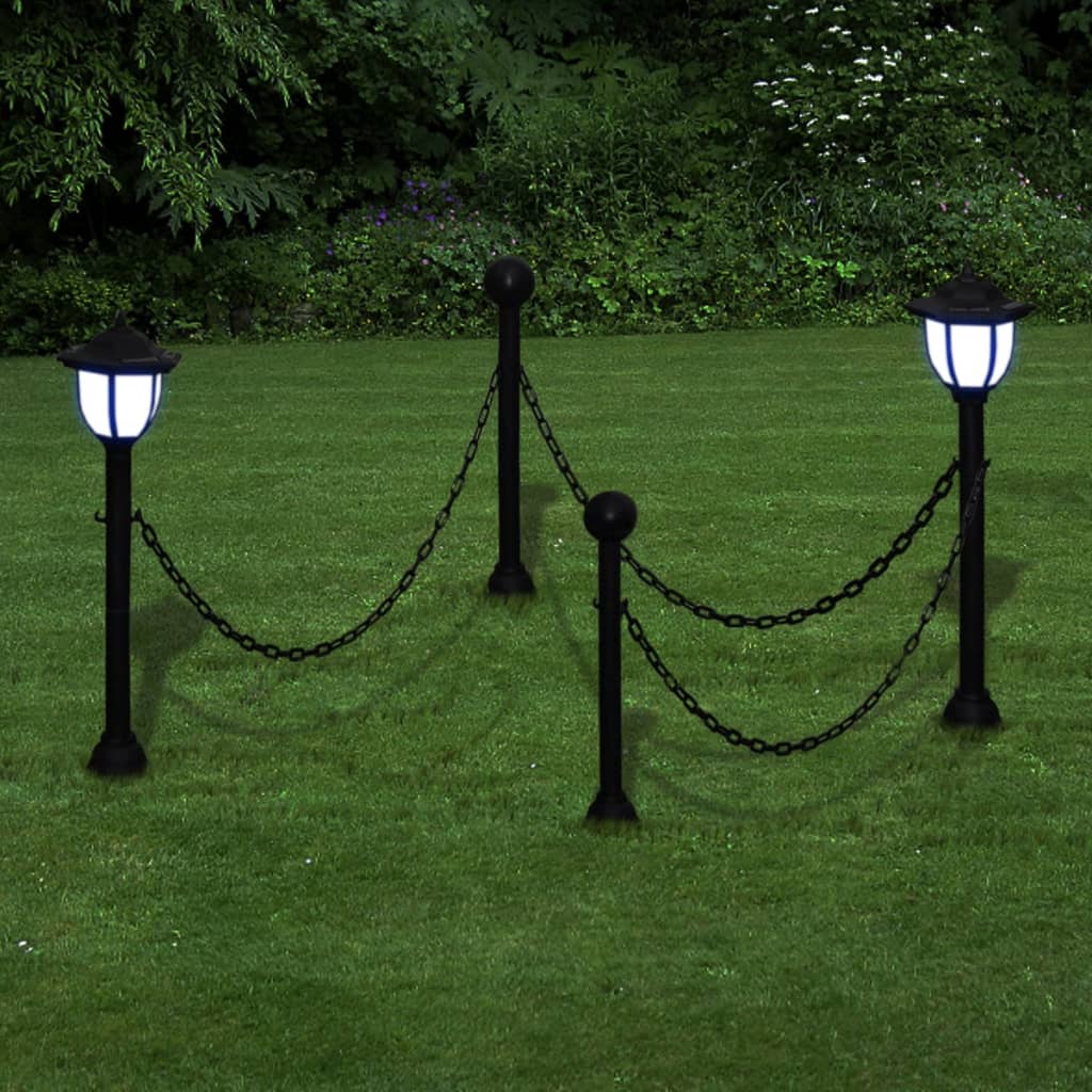 Lampes solaires 4 pcs avec chaîne et piquets