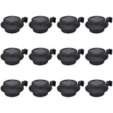 Lampes solaires à LED d'extérieur pour clôture 12 pcs Noir