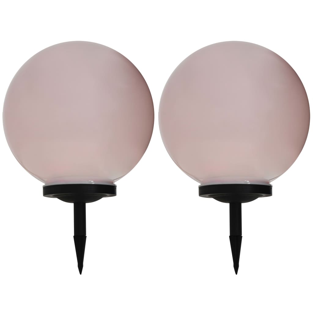 Lampes solaires sphériques LED de jardin 2 pcs 40 cm RVB