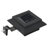 Lampes solaires à LED carrées d'extérieur 12 pcs 12 cm Noir