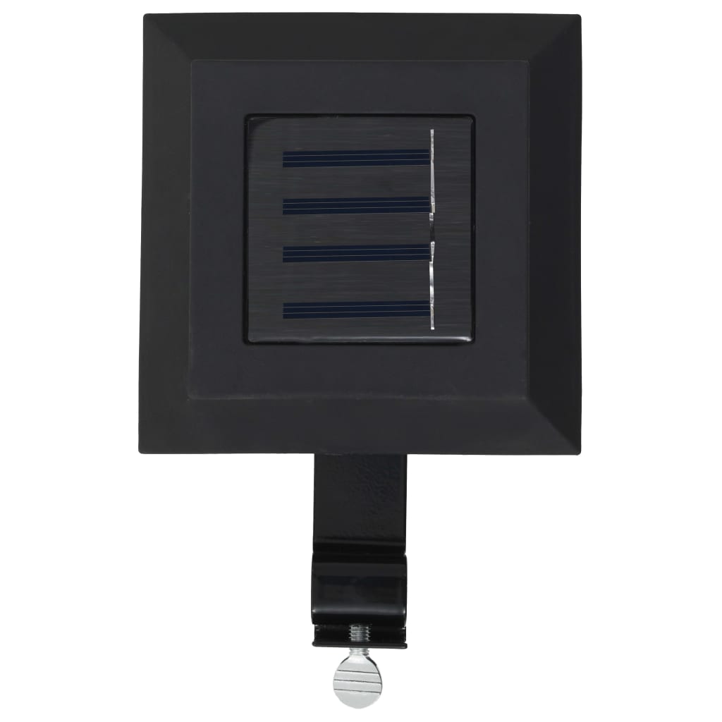 Lampes solaires à LED carrées d'extérieur 12 pcs 12 cm Noir