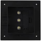 Lampes solaires à LED carrées d'extérieur 12 pcs 12 cm Noir