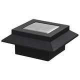 Lampes solaires à LED carrées d'extérieur 12 pcs 12 cm Noir