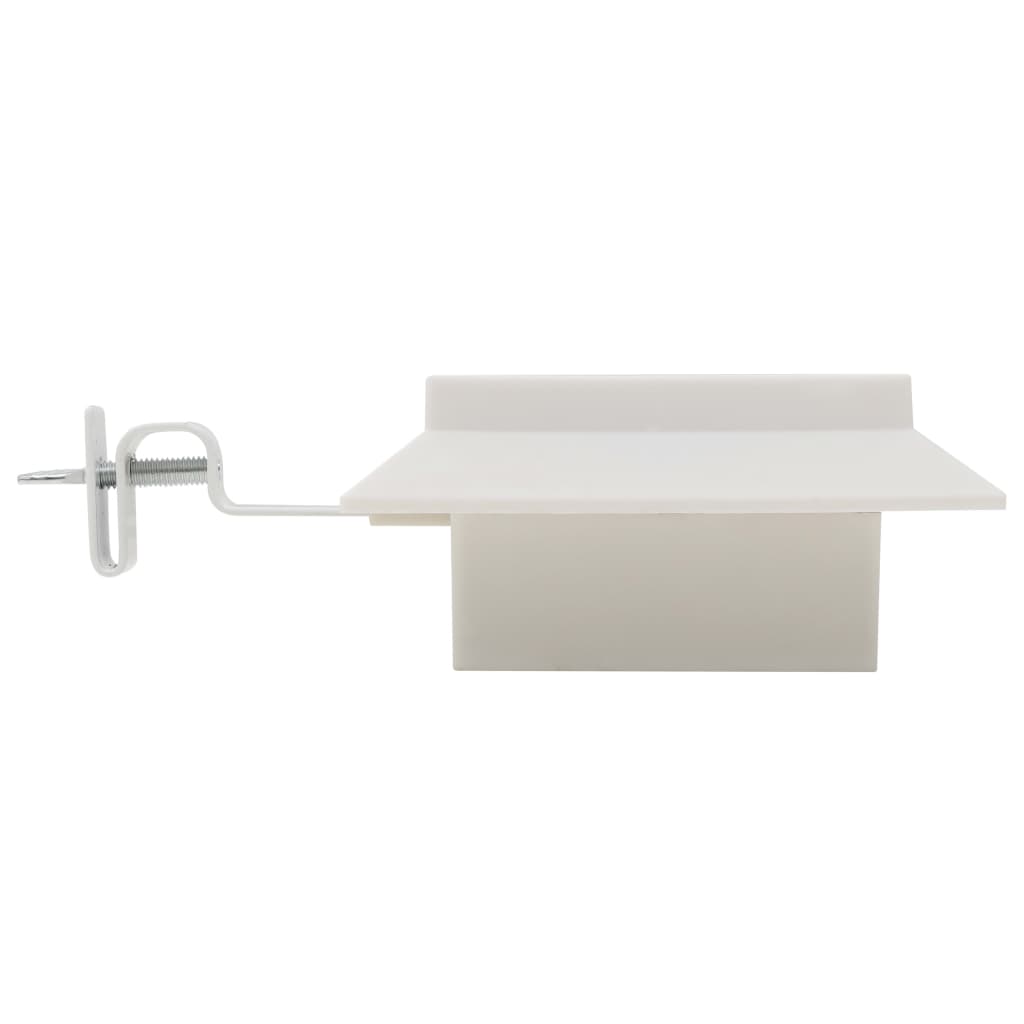 Lampes solaires à LED carrées d'extérieur 12 pcs 12 cm Blanc