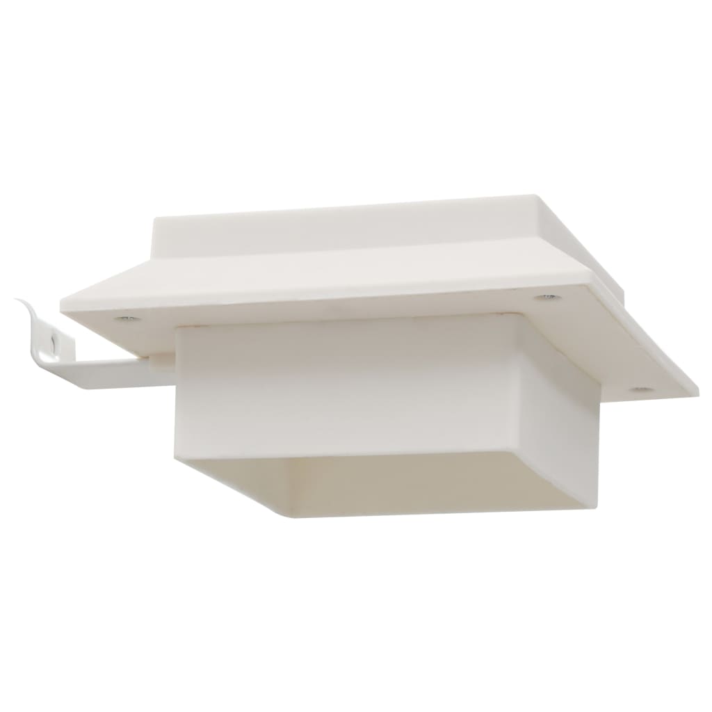 Lampes solaires à LED carrées d'extérieur 12 pcs 12 cm Blanc