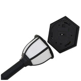 Lampes solaires à LED d'extérieur 6 pcs Noir