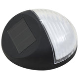 Lampes solaires murales à LED d'extérieur 24 pcs Rond Noir