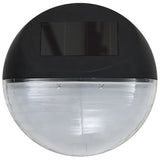 Lampes solaires murales à LED d'extérieur 24 pcs Rond Noir