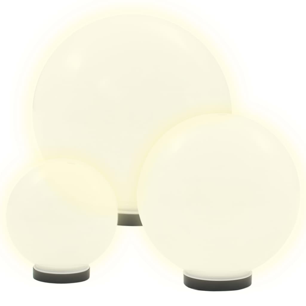 6 pcs Jeu de lampe boule à LED PMMA sphérique 20/30/40 cm