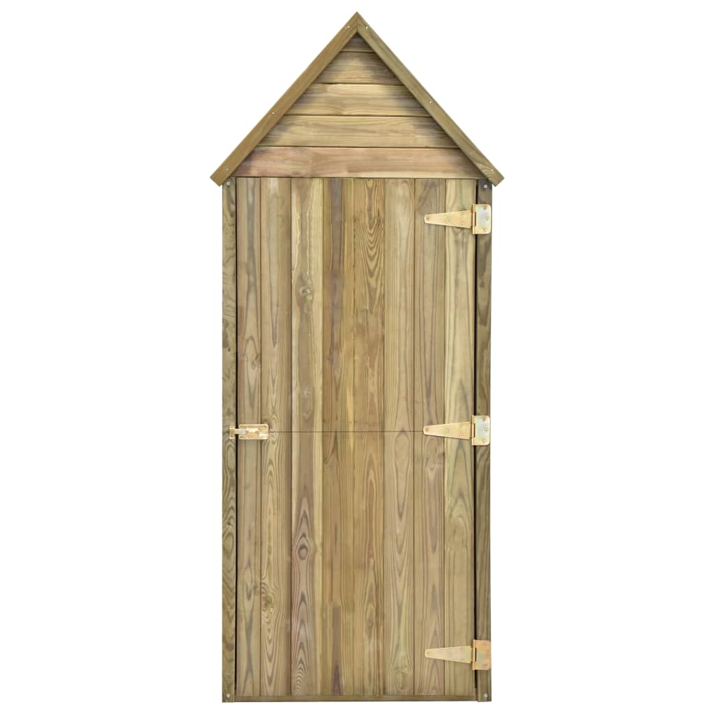 Abri à outils de jardin et porte 69,5x32x178cm Pinède imprégnée