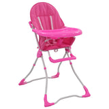 Chaise haute pour bébé Rose et blanc