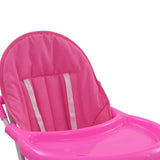 Chaise haute pour bébé Rose et blanc