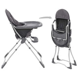 Chaise haute pour bébé Gris et blanc