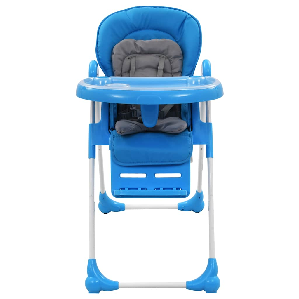 Chaise haute pour bébé Bleu et gris