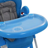 Chaise haute pour bébé Bleu et gris