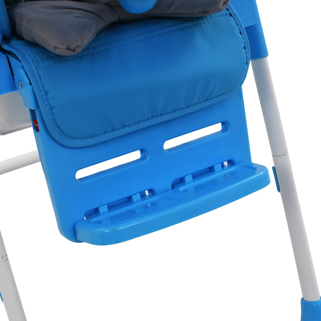 Chaise haute pour bébé Bleu et gris