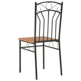 Chaises à manger lot de 6 marron MDF