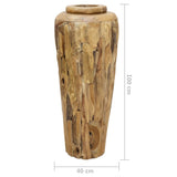 Vase de décoration 40 x 100 cm Bois de teck solide