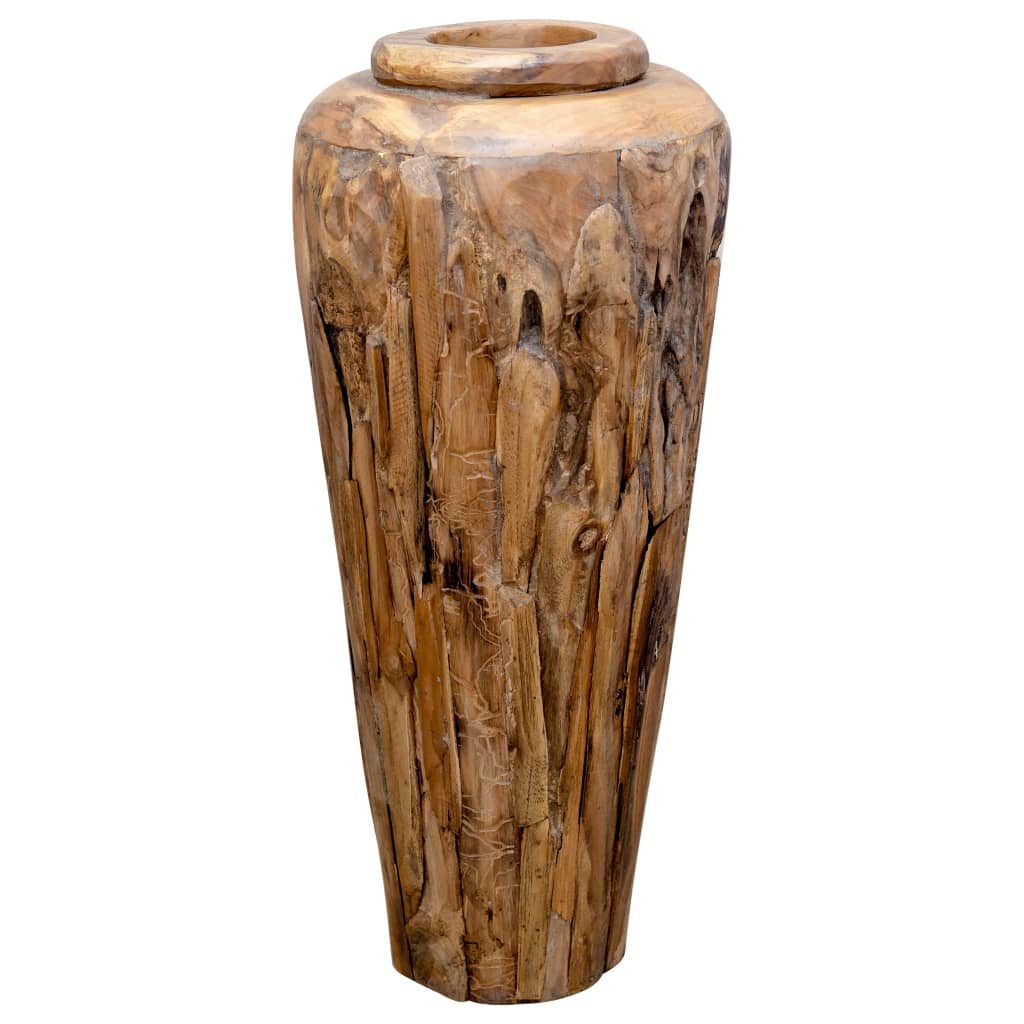 Vase de décoration 40 x 100 cm Bois de teck solide