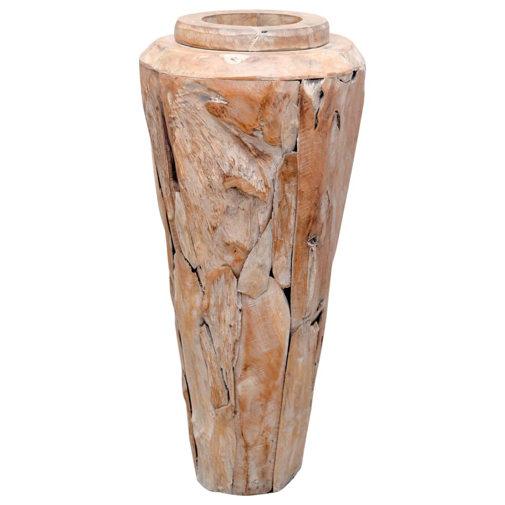 Vase de décoration 40 x 100 cm Bois de teck solide