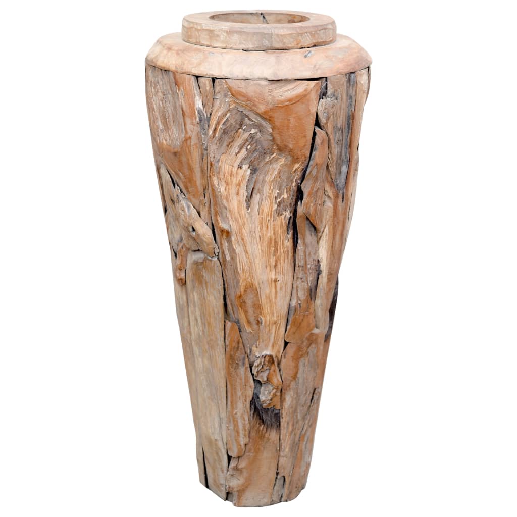 Vase de décoration 40 x 100 cm Bois de teck solide