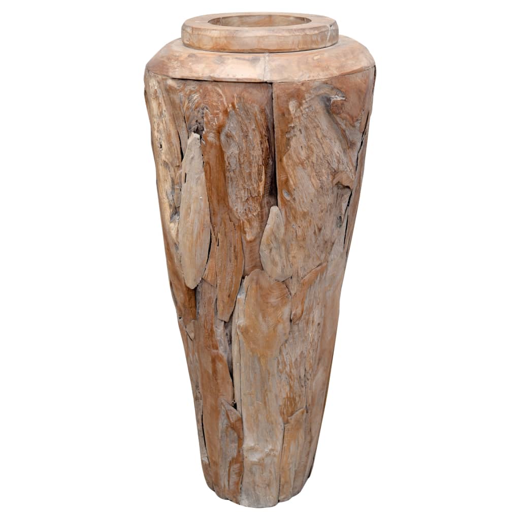 Vase de décoration 40 x 100 cm Bois de teck solide