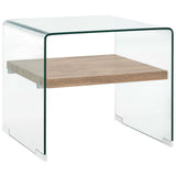 Table basse Clair 50x50x45 cm Verre trempé