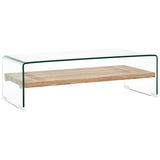 Table basse Clair 98x45x31 cm Verre trempé