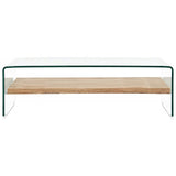 Table basse Clair 98x45x31 cm Verre trempé