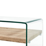 Table basse Clair 98x45x31 cm Verre trempé