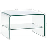 Table basse Clair 50x45x33 cm Verre trempé