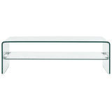 Table basse Clair 98x45x31 cm Verre trempé