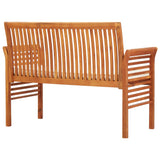 2 seater garden bench with cushion 120cm Solid acacia wood