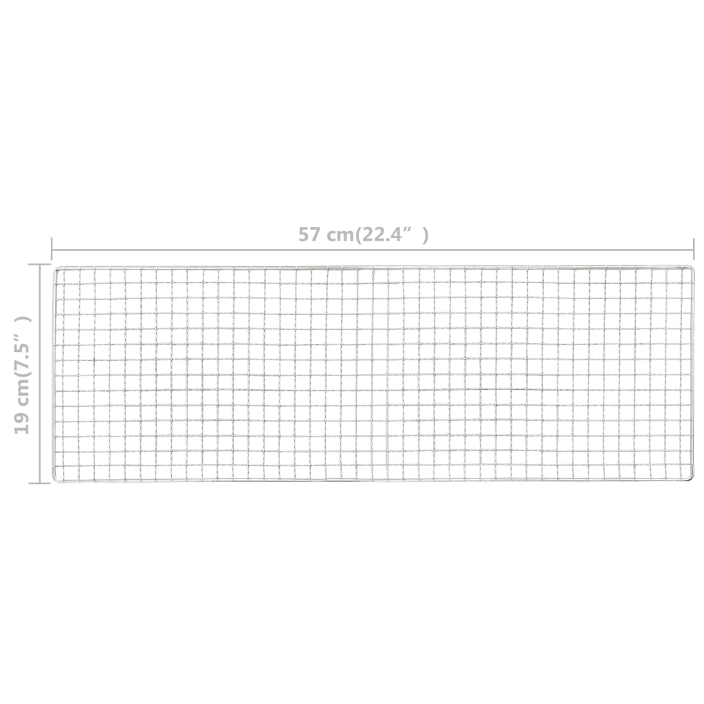 Barbecue portable de camping Acier inoxydable 60x22,5x33 cm